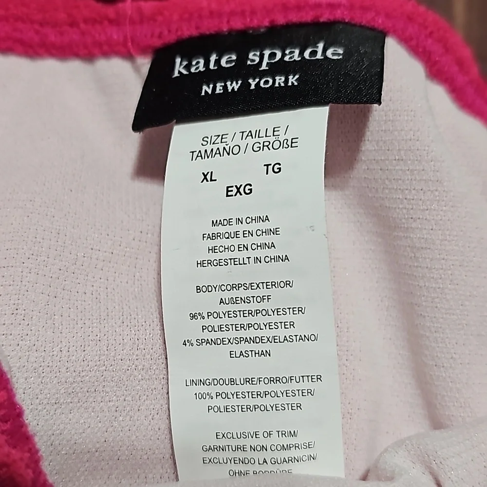 Kate Spade Halter Bikini Top & Classic Bikini Bottom 2 Pieces Swimsuit XL NWT